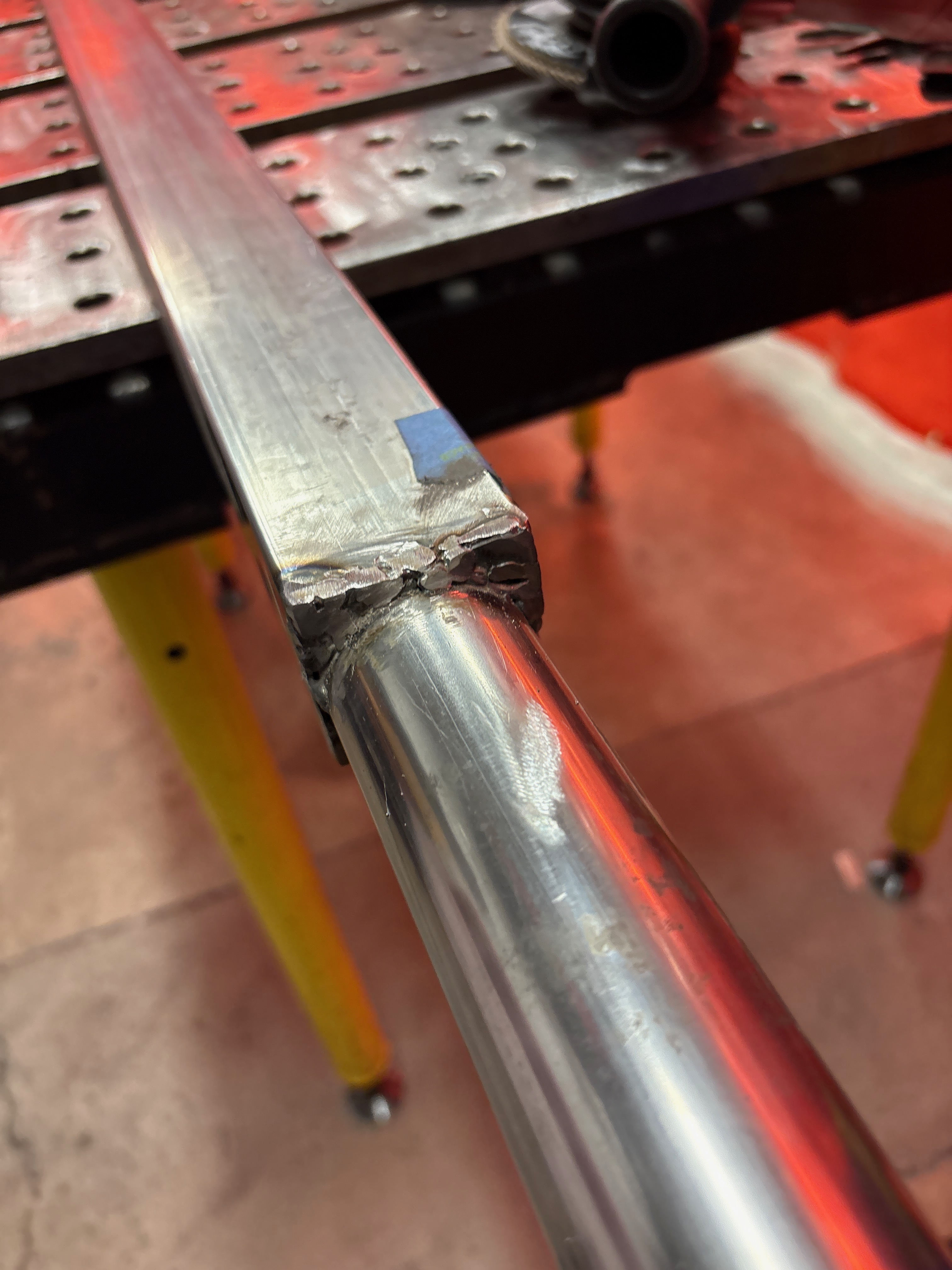 MIG Welding the Antenna Mast